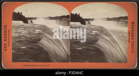 . Prospect Point in den neuen Park. Abdeckung: 1865?-1880?. Quelle Impressum: Niagara Falls, NY: George Barker, 1865?-1880?. Digitale Element veröffentlicht 6-14 2006; 2-11-2009 aktualisiert. 245 Prospect Point in den neuen Park, von Barker, George, 1844-1894 Stockfoto