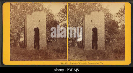 259 Ruinen der Kirche, Jamestown, Va, von Kilburn Brüder 3. Stockfoto