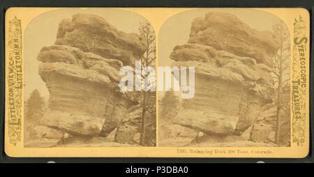 27 Balancing Rock, 300 Tonnen, Colorado, von Robert N. Dennis Sammlung von stereoskopische Ansichten 3. Stockfoto