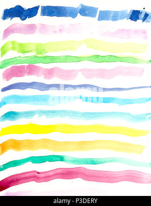 Aquarell bunte Linie Hintergrund Stockfoto