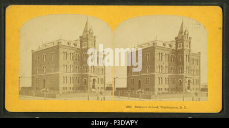 . Summer School, Washington, D.C. der Charles Sumner School in Washington, D.C. (Nordosten des 17. und M Streets, NW). Erstellt: 1865-1890. Abdeckung: 1865-1890. Quelle Impressum: 1865?-1890?. Digitale Element veröffentlicht 12-1-2005; 2-12-2009 aktualisiert. 290 Summer School, Washington, D.C, von Robert N. Dennis Sammlung von stereoskopische Ansichten Stockfoto