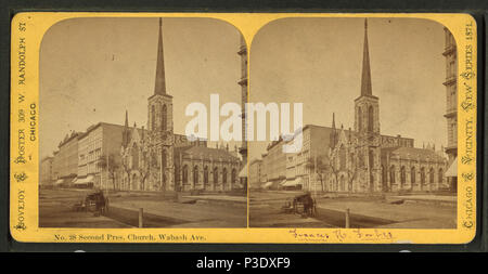 . Zweite presbyterianische Kirche, Wabash Avenue. Kombination views: [vor und nach dem Feuer]. Alternative Titel: Großes Feuer in Chicago, Okt. 9, 1871; Chicago und Umgebung, neue Serie, 1871. 28. Abdeckung: 1871. Quelle Impressum: Chicago, Illinois: Lovejoy & Foster, 1871.. Digitale Element veröffentlicht 6-15 2005; 2-12-2009 aktualisiert. 266 Zweite presbyterianische Kirche, Wabash Avenue. Kombination Ansichten - (vor und nach dem Brand), die von Lovejoy &Amp; Fördern Stockfoto