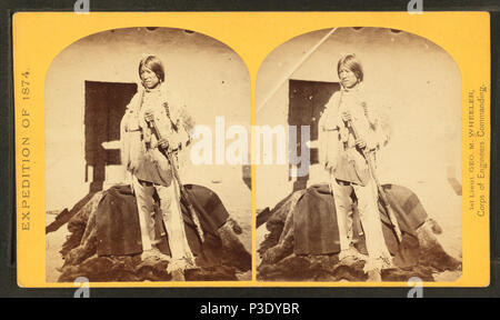 269 Shee-Zah-nan-tan, Jicarilla Apache in charakteristischen Kostüm mutig, Northern New Mexico, die von O'Sullivan, Timothy H., 1840-1882 Stockfoto