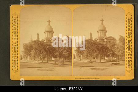 . Südseite des Court House. Alternative Titel: Milwaukee und Umgebung. Erstellt: Ca. 1885. Abdeckung: 1870?-1900?. Quelle Impressum: 1870?-1900?. Digitale Element veröffentlicht 1-28 2006; 2-12-2009 aktualisiert. 277 Südseite des Court House, von Robert N. Dennis Sammlung von stereoskopische Ansichten Stockfoto