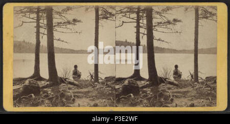 . South Lake. Jäger die Berge in der Ferne. Abdeckung: [1863?-1880?]. Quelle Impressum: New York: E&HT Anthony, [1863?-1880?]. Digitale Element veröffentlicht 4-27 2006; 2-11-2009 aktualisiert. 277 South Lake. Jäger die Berge in der Ferne, von E.&amp; HT Anthony (Hart) Stockfoto