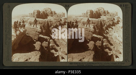 . Süden zu malerischen Wolpi, ein Mesa Village der Hopi-indianer in Arizona. Abdeckung: 1870?-1910?. Digitale Element veröffentlicht 6-30 2005; 2-12-2009 aktualisiert. 278 South zum malerischen Wolpi, ein Mesa Village der Hopi Indianer, Arizona, von Underwood&amp; Underwood Stockfoto