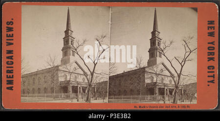 280 St. Mark's Church.Kor. Der 2nd Avenue &Amp; 10. St, von Robert N. Dennis Sammlung von stereoskopische Ansichten Stockfoto