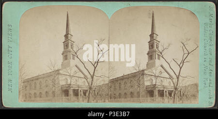 280 St. Mark's Church. Kor. 2. Avenue und der 10 St. (älteste Kirche in NEW YORK), von Robert N. Dennis Sammlung von stereoskopische Ansichten Stockfoto