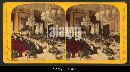 . Zustand Esszimmer im Weißen Haus. Erstellt: 1870-1899. Abdeckung: 1870-1899. Quelle Impressum: Washington, D.C.: J.F. Jarvis, 1870?-1899?. Digitale Element veröffentlicht 9-29 2005; 2-12-2009 aktualisiert. 282 Staat Esszimmer im Weißen Haus, Jarvis, J. F. (John-F.), b. 1850 Stockfoto