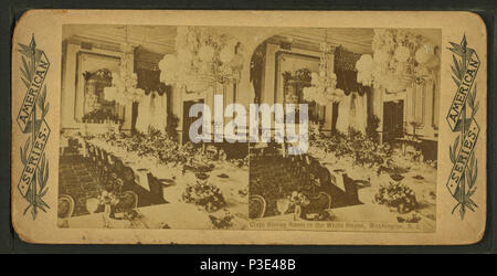 282 Staat Speisesaal im Weißen Haus, Washington, D.C, von Robert N. Dennis Sammlung von stereoskopische Ansichten Stockfoto