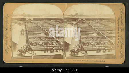 287 Stock Yards, Kansas City, Missouri, von Keystone View Company Stockfoto