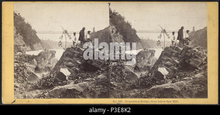 294 Suspension Bridge, von unten gesehen, Mühle, von Soule, John P., 1827-1904 Stockfoto