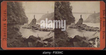 294 Suspension Bridge von unten Sägewerk, Niagara, von Soule, John P., 1827-1904 Stockfoto