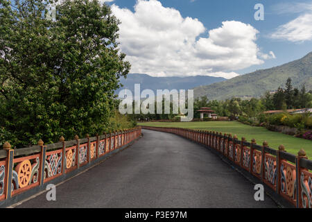 Das administrative Zentrum von Bhutan in Thimphu auch bekannt als Tasshichho Dzong Stockfoto