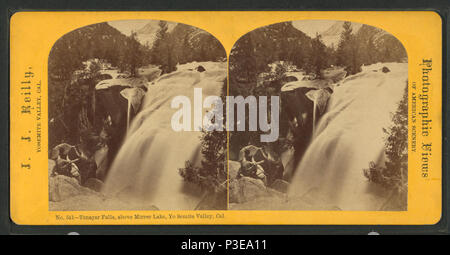 . Tenaya fällt, über Mirror Lake, Yosemite Valley, Cal. Alternative Titel: Fotografische Ansichten der amerikanischen Landschaft. Abdeckung: 1870?-1883?. Quelle Impressum: 1870?-1883?. Digitale Element veröffentlicht 2-16-2006; 2-12-2009 aktualisiert. 297 Tenaya fällt, über Mirror Lake, Yosemite Valley, Cal, von Reilly, John James, 1839-1894 Stockfoto