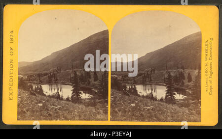 32 Beaver Lake, Conejos Cañon, 9.000 Fuß über dem Meeresspiegel und 80 Km von der Mündung des Cañon, die von O'Sullivan, Timothy H., 1840-1882 2. Stockfoto