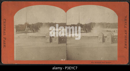 . Der Springbrunnen und Terrasse. Alternative Titel: Amerikanische Blick auf den Central Park. Abdeckung: 1860?-1890?. Digitale Element veröffentlicht 4-12 2006; Aktualisiert im 6-25 2010. 308 Die Springbrunnen und Terrasse, von Robert N. Dennis Sammlung von stereoskopische Ansichten 2. Stockfoto