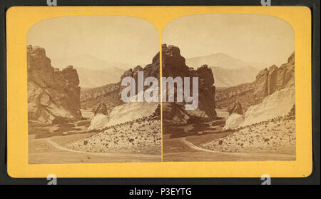 308 Das Tor, Eingang zum Garten der Götter, und Pike's Peak 10 Meilen entfernten, Gurnsey, B. H. (Byron H.), 1833-1880 Stockfoto