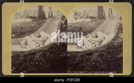 . 'Babes in den Wäldern", Lake George, Aug 5, 1876. Abdeckung: [1870?-1885?]. Quelle Impressum: Glens Falls, NEW YORK: S.R. Stoddard, [1870?-1885?]. Digitale Element veröffentlicht 6-14 2006; 4-23-2009 aktualisiert. 4 "Babes in den Wäldern", Lake George, Aug 5, 1876, von Stoddard, Seneca Ray, 1844-1917, 1844-1917 Stockfoto