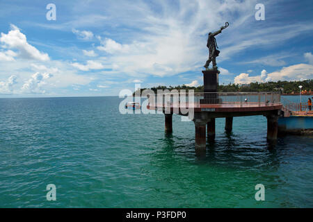 Rajiv Gandhi Statue in Aberdeen Jetty, Port Blair Stockfoto