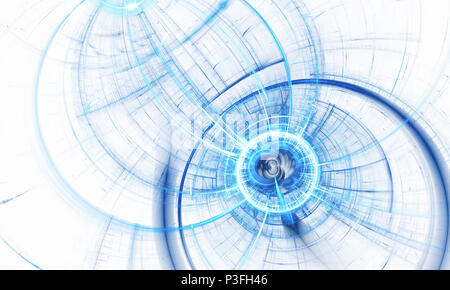 Fraktal Kunst - Computer 3D-Bild, technologischer Hintergrund Stockfoto