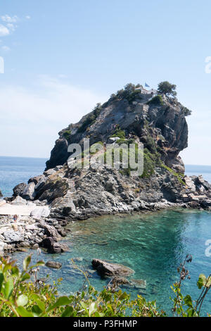 Agios Ioannis Kastri Kirche auf Skopelos Stockfoto