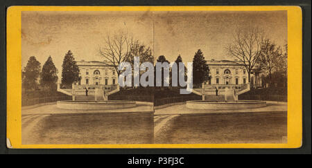. Das Weiße Haus aus dem Treasury. Alternative Titel: Blick auf die Stadt in Washington, D.C., Nr. 6519. Erstellt: 1860-1880. Abdeckung: 1860-1880. Quelle Impressum: 1860?-1880?. Digitale Element veröffentlicht 1-25 2006; 2-13-2009 aktualisiert. 326 Das Weiße Haus von der Finanzabteilung von E.&amp; HT Anthony (Hart) Stockfoto