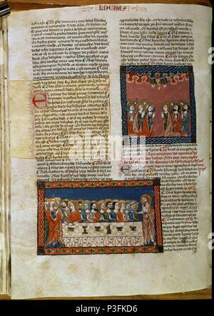 HISTORIA GENERAL DE ALFONSO X. Autor: Alfons X. von Kastilien, der Weise (1221-1284). Lage: MONASTERIO - BIBLIOTECA - COLECCION, SAN LORENZO DEL Escorial, Madrid, Spanien. Stockfoto