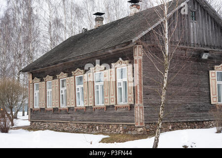 Das Weißrussische Staatliche Museum für Volksarchitektur und bäuerliche Leben der Belarussischen Staatlichen Museum für Volksarchitektur und bäuerliche Leben, Belarus. Stockfoto