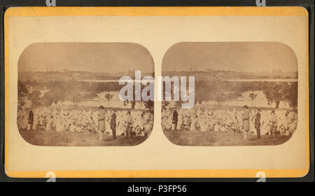 325 Die Union Gefangenenlager bei "Belle Isle", Richmond, Va, von Robert N. Dennis Sammlung von stereoskopische Ansichten Stockfoto