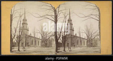 332 Trinity Church, Utica, 1868. Die älteste Kirche der Stadt, die von Mundy&amp; Williams Stockfoto