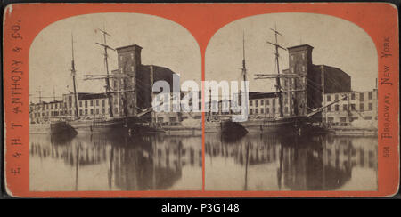 . Blick auf den Atlantischen Becken, Brooklyn. Alternative Titel: Blick in neue Stadt und Umgebung. Abdeckung: 1862?-1890?. Quelle Impressum: 1862?-1890?. Digitale Element veröffentlicht 4-12 2006; Aktualisiert im 2-22 2010. 342 Anzeigen im atlantischen Becken, Brooklyn, von Robert N. Dennis Sammlung von stereoskopische Ansichten Stockfoto