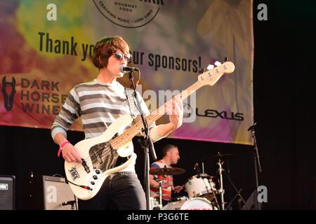 Die Gewehre rock Bath, England - Pub im Park Festival, Juni 2018 Stockfoto