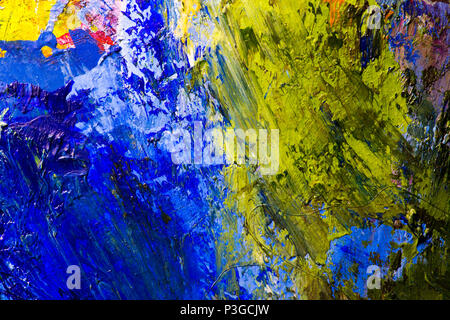Zusammenfassung Hintergrund von Ölfarben auf Palette des Künstlers Stockfoto