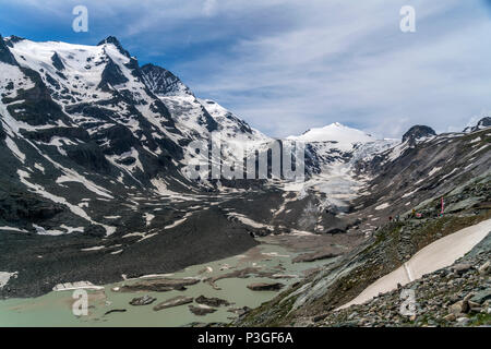 Und Gletscher Pasterze Großglockner, Nationalpark Hohe Tauern, Kärnten, Österreich | Großglockner und Pasterze Glacier, Hohe Tauern Natio Stockfoto