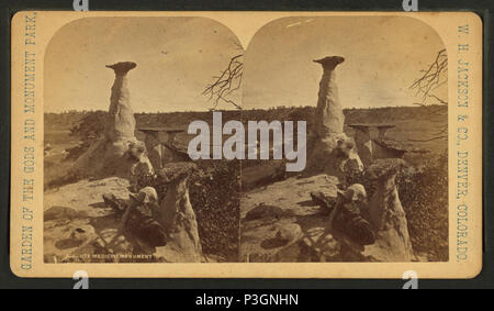 . Ute Medizin Denkmal. Alternative Titel: der Garten der Götter und Monument Park. 512. Abdeckung: 1865?-1900?. Digitale Element veröffentlicht 12-1-2005; 2-13-2009 aktualisiert. 340 Ute Medizin Denkmal, von W.H.Jackson &Amp; Co. Stockfoto