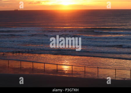 Sonnenuntergang Portstewart Strand Stockfoto