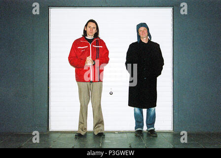 Guy Chadwick und Terry Bickers vom House of Love, fotografiert am South Bank März 2005, London, England, Großbritannien. Stockfoto