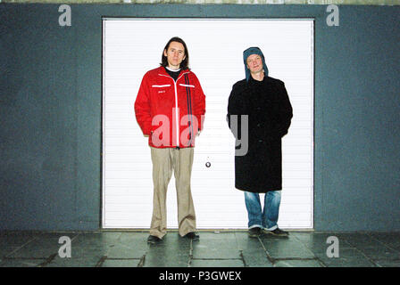 Guy Chadwick und Terry Bickers vom House of Love, fotografiert am South Bank März 2005, London, England, Großbritannien. Stockfoto