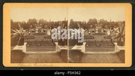 . Blick auf den Garten mit den Besuchern und der Informationsstelle im Hintergrund. Alternative Titel: Blick auf St. Louis und Umgebung. Erstellt: 1866-1874. Abdeckung: 1870?-1900?. Quelle Impressum: 1870?-1900?. Digitale Element veröffentlicht 6-15 2005; 2-13-2009 aktualisiert. 365 Blick auf den Garten mit den Besuchern und der Informationsstelle im Hintergrund, durch Boehl &Amp; Koenig Stockfoto