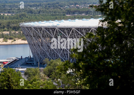 Wolgograd, Russland. 18 Jun, 2018. Eine allgemeine Ansicht von Wolgograd Arena vor dem 2018 FIFA World Cup Gruppe G Match zwischen Tunesien und England in Wolgograd Arena am 18. Juni 2018 in Wolgograd, Russland. (Foto von Daniel Chesterton/phcimages.com) Credit: PHC Images/Alamy leben Nachrichten Stockfoto