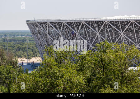 Wolgograd, Russland. 18 Jun, 2018. Eine allgemeine Ansicht von Wolgograd Arena vor dem 2018 FIFA World Cup Gruppe G Match zwischen Tunesien und England in Wolgograd Arena am 18. Juni 2018 in Wolgograd, Russland. (Foto von Daniel Chesterton/phcimages.com) Credit: PHC Images/Alamy leben Nachrichten Stockfoto