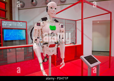 Hannover, Deutschland. 11. Juni 2018. humanoide Roboter, Allgemein, Feature, randmotiv, symbolische Foto, Internationale CeBIT in Hannover Messe, am 11.06.2018. | Verwendung der weltweiten Kredit: dpa/Alamy leben Nachrichten Stockfoto