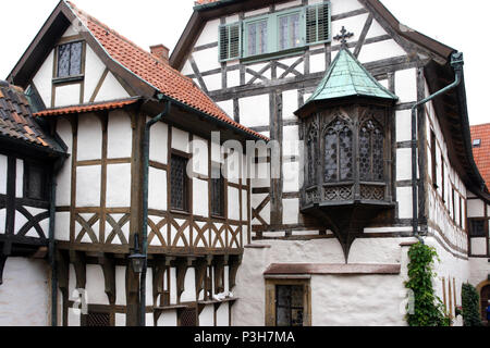 Eiseafter, Deutschland. 02 Sep, 2014. Die erker der Lutherstube auf der Wartburg über Eiseafter in Thüringen, am 02.09. 2014. Quelle: Rainer Oettel | Verwendung weltweit/dpa/Alamy leben Nachrichten Stockfoto