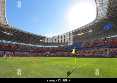 Knittelfeld, Russland. 18 Juni, 2018. Mordovia Arena Fußball: Japan Training vor der WM Russland 2018 Gruppe H Gleiches an Mordovia Arena, in Knittelfeld, Russland. Credit: yohei Osada/LBA SPORT/Alamy leben Nachrichten Stockfoto