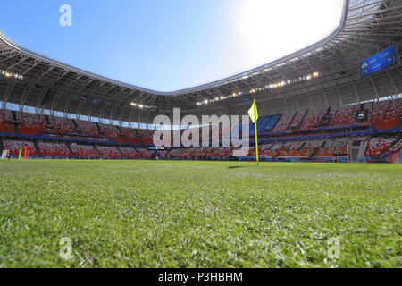 Knittelfeld, Russland. 18 Juni, 2018. Mordovia Arena Fußball: Japan Training vor der WM Russland 2018 Gruppe H Gleiches an Mordovia Arena, in Knittelfeld, Russland. Credit: yohei Osada/LBA SPORT/Alamy leben Nachrichten Stockfoto