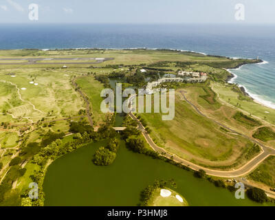 Luftaufnahme von der Ostseite von Hilo, Hawaii Stockfoto