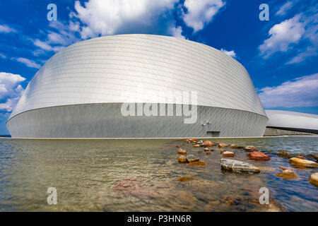 Kopenhagen, Dänemark - 14. JUNI 2018: Detail der National Aquarium Dänemark in Kopenhagen. Es ist Nordeuropas größte und modernste Aquarium, eröffnet. Stockfoto