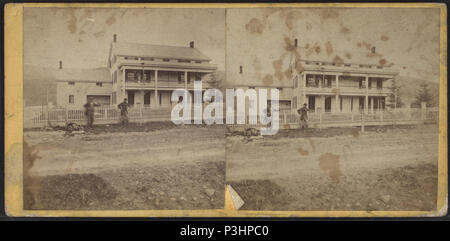 . Boarding House in Haines fällt - Chas. Haines, Inhaber. Alternative Titel: Blick in den Catskills im Jahre 1866. "67. Veröffentlicht: Ca. 1865. Abdeckung: [Ca. 1865]. Quelle Impressum: [1858?-1880?]. Digitale Element veröffentlicht 4-27 2006; 4-23-2009 aktualisiert. 38 Boarding House in Haines fällt - Chas. Haines, Inhaber von J. N. Robinson Stockfoto