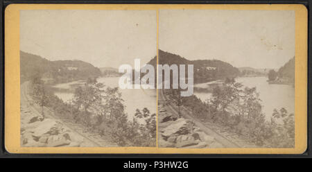 . Water Gap, Pa, Banken des Delaware. Abdeckung: [1860?]-5894. Digitale Element veröffentlicht 6-14 2006; Aktualisiert im 6-25 2010. 377 Water Gap, Pa, Ufer des Mississippi, von R. Newell &Amp; Söhne Stockfoto